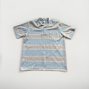 Made In USA Retro Polo Striped Knit Men’s 2XLT